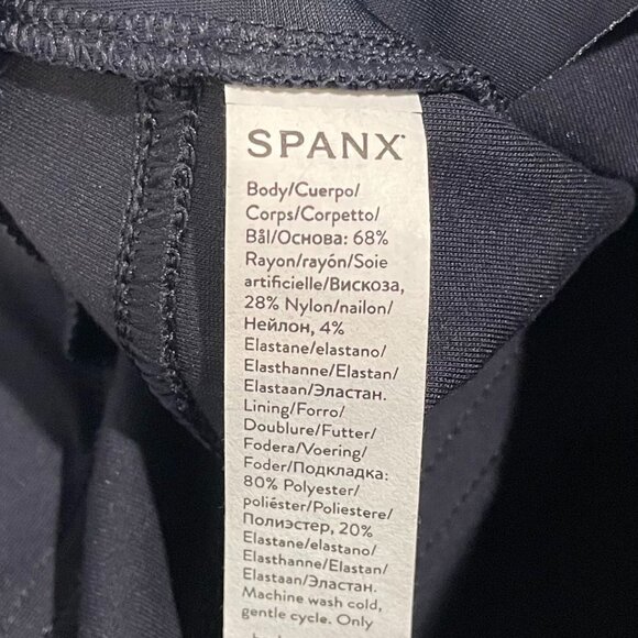 SPANX “The Perfect Pants” Ponte Ankle 4-Pocket Leggings Navy Petite XS - Picture 12 of 16
